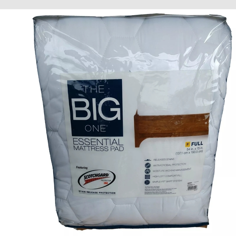 🆕The Big One Microfiber Deep-Pocket Mattress Pad with Scotchgard Full Size 🆕 - Picture 1 of 10